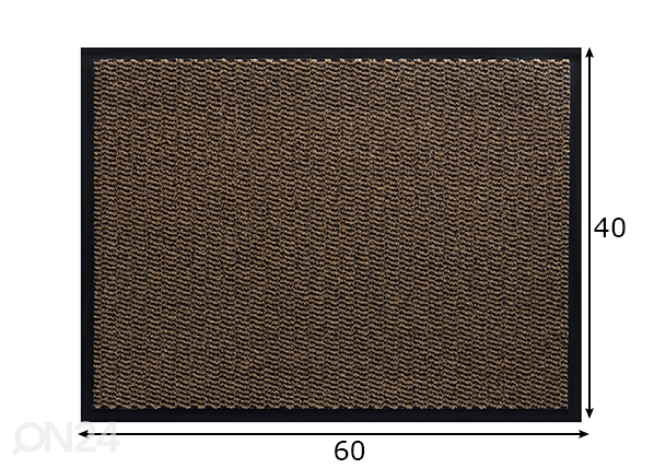 Придверный коврик Spectrum 40x60 см, коричневый размеры