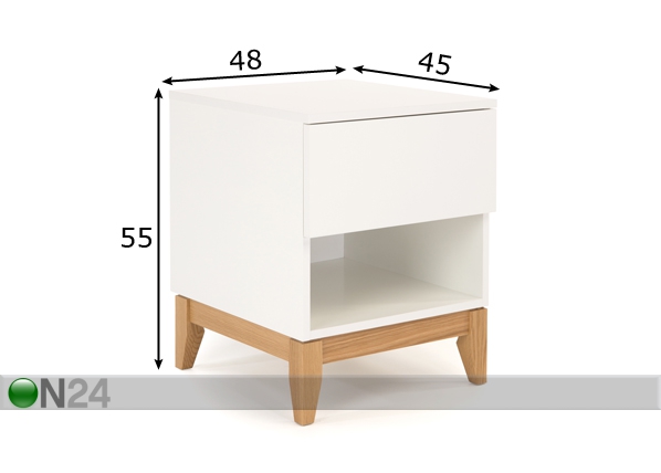 Прикроватная тумба Blanco Side table размеры