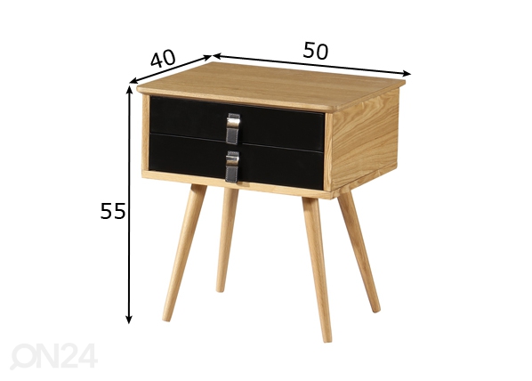 Прикроватная тумба/ столик Oslo-2 размеры