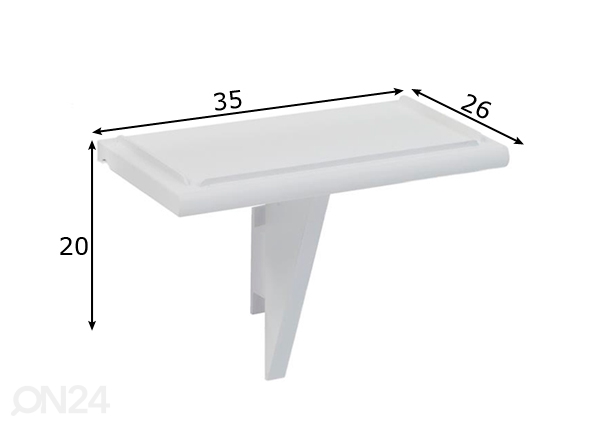 Прикроватный столик / полка для кровати Premium размеры