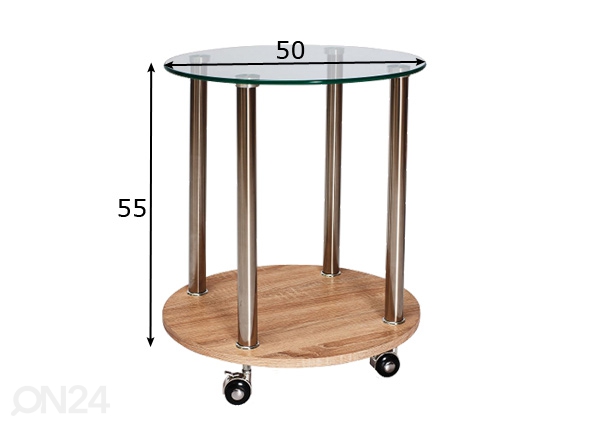 Приставной / сервировочный столик размеры