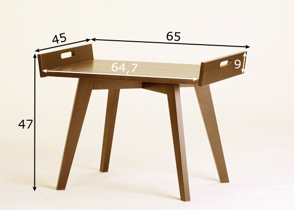 Приставной / сервировочный столик Tokyo размеры