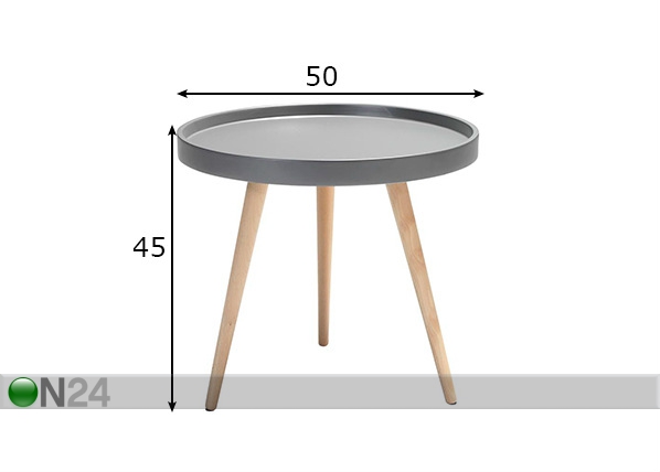 Приставной столик Opus Ø 50 cm размеры