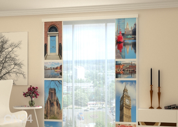 Просвечивающая панельная штора London Attractions 80x240 cm