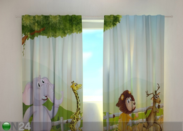 Просвечивающая штора Funny animals 220x240 cm