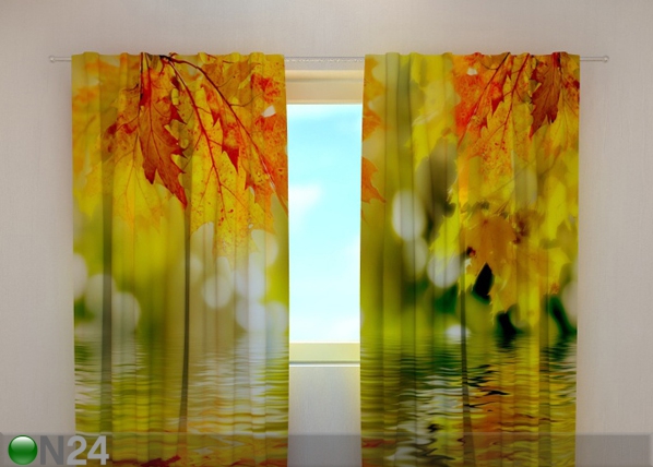 Просвечивающая штора Golden leaves 220x240 cm