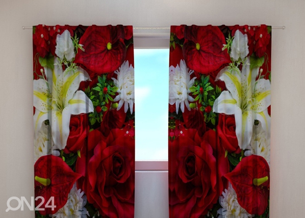Просвечивающая штора Roses and lilies 240x220 cm