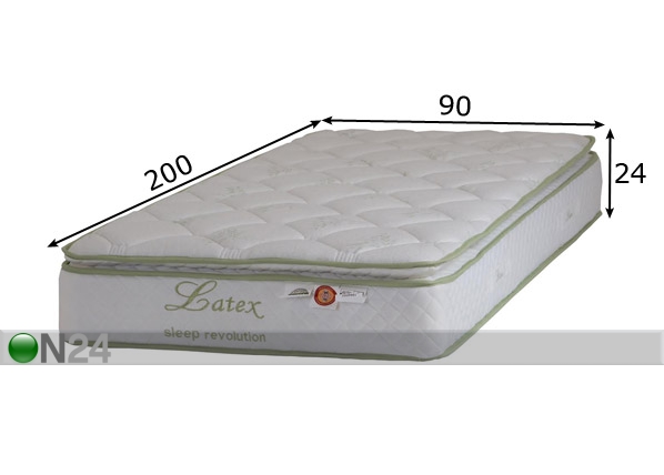 Пружинный матрас Lateks Lux Pocket 90x200 cm размеры