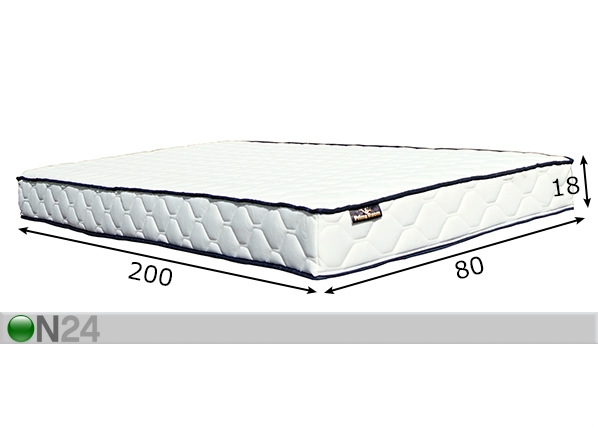 Пружинный матрас Prime Standard Pocket 80x200 cm размеры
