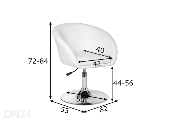 Рабочий / обеденный стул Lift, белый размеры