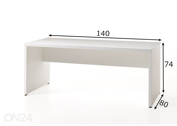 Рабочий стол Alto 160x80 cm размеры