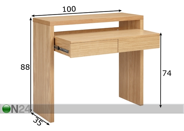 Рабочий стол Console Desk 10 Blum размеры