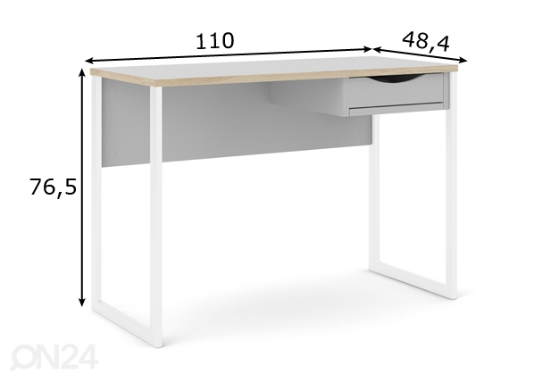 Рабочий стол Function Plus 110 cm размеры