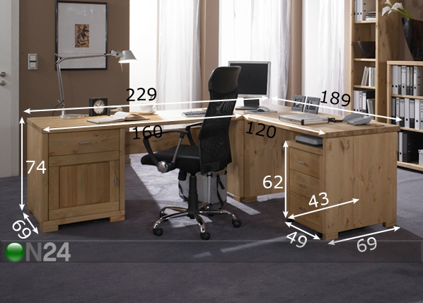 Рабочий стол Guldborg размеры