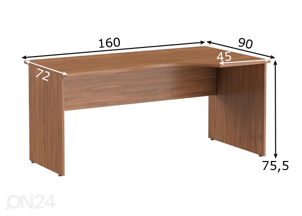 Рабочий стол Imago 160 cm размеры