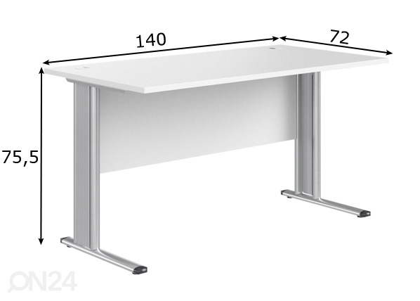 Рабочий стол Imago-M 140 cm размеры