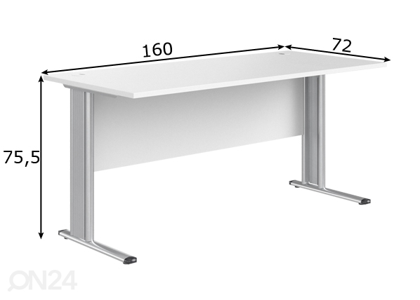 Рабочий стол Imago-M 160 cm размеры