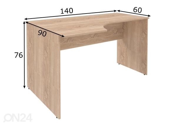 Рабочий стол Simple 140 cm размеры
