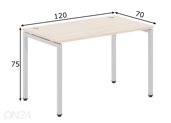 Рабочий стол Xten-S 120 cm размеры