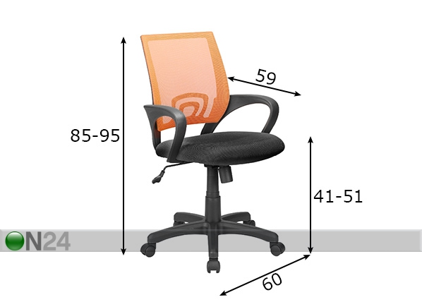 Рабочий стул Alabama размеры