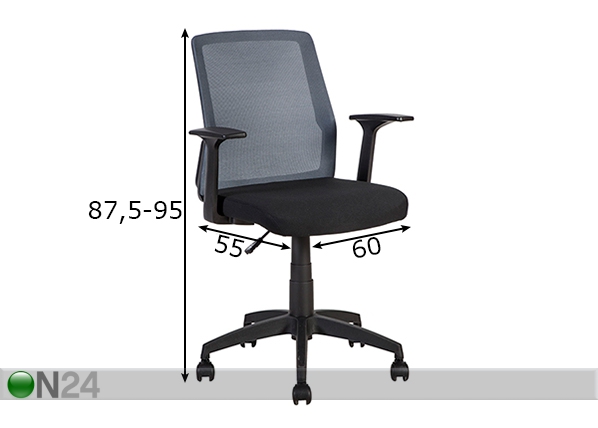 Рабочий стул Alpha размеры
