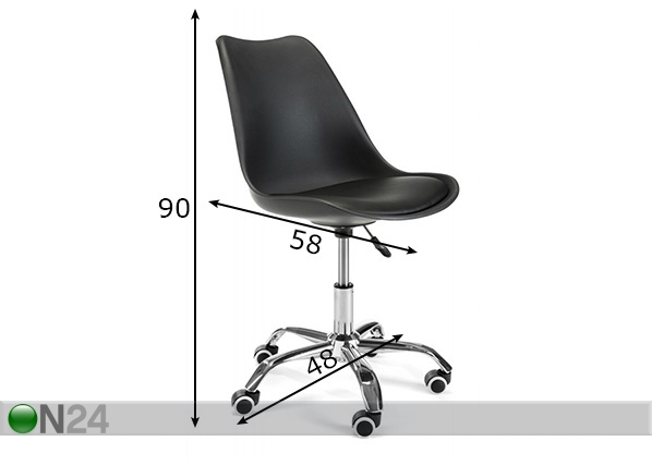 Рабочий стул Black размеры