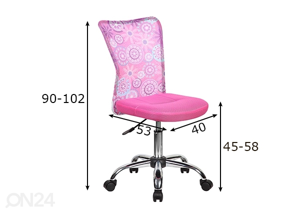 Рабочий стул Blossom размеры