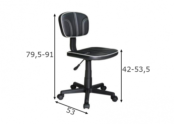 Рабочий стул Bob размеры