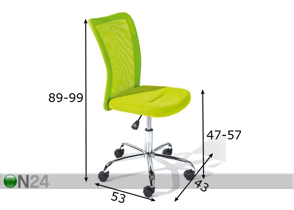 Рабочий стул Bonnie размеры