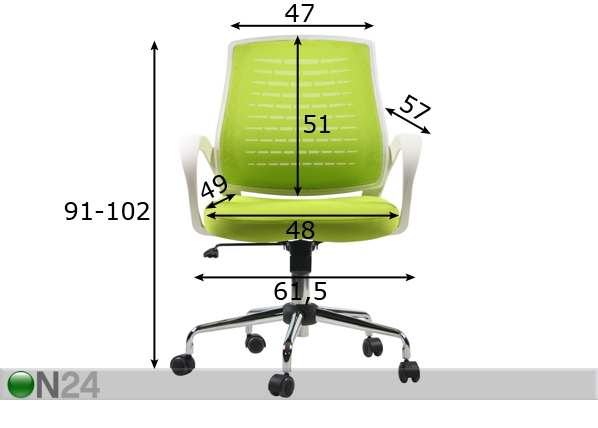 Рабочий стул Brescia размеры
