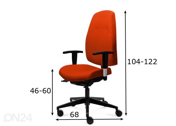 Рабочий стул Cari размеры