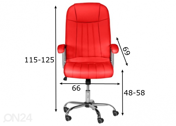 Рабочий стул Carmen 6181 размеры