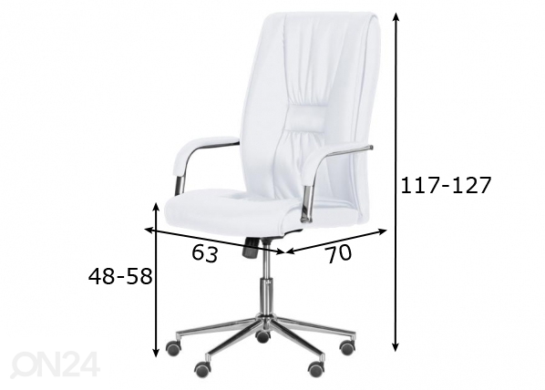 Рабочий стул Carmen 6500-1 размеры