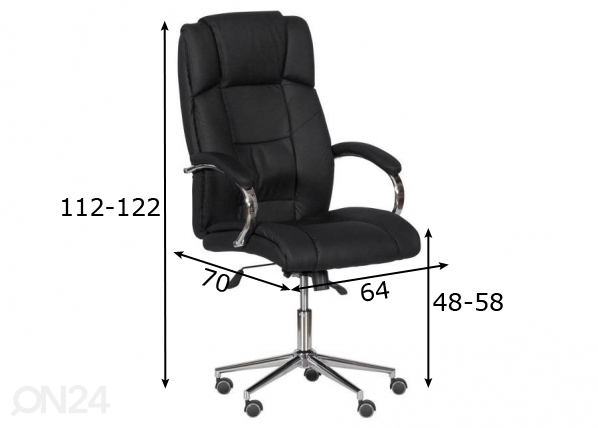 Рабочий стул Carmen 6506-1 размеры
