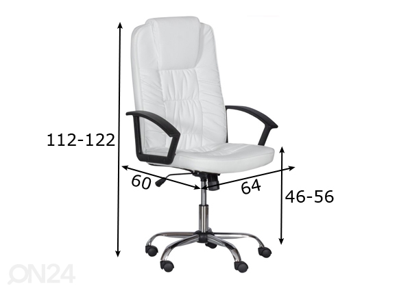 Рабочий стул Carmen 6681 размеры