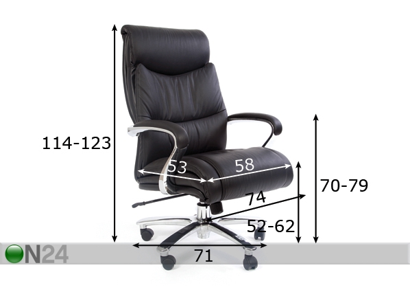 Рабочий стул Chairman 401, max 250 кг размеры