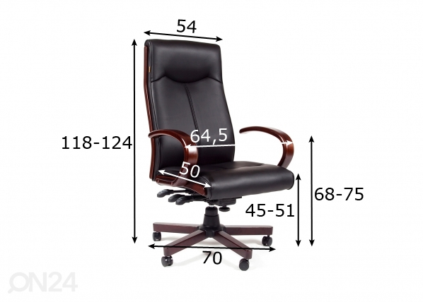 Рабочий стул Chairman 411 размеры