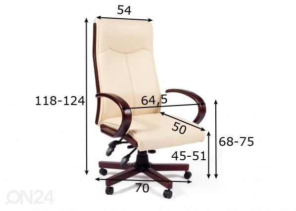 Рабочий стул Chairman 411 размеры