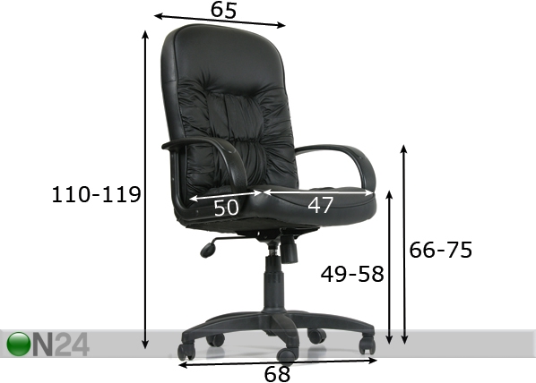 Рабочий стул Chairman 416 размеры