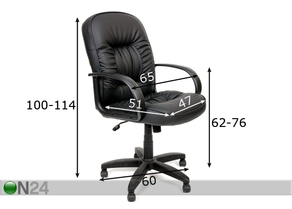 Рабочий стул Chairman 416M размеры