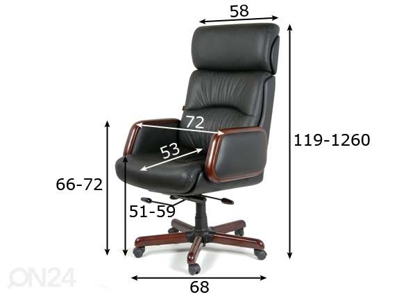 Рабочий стул Chairman 417 размеры