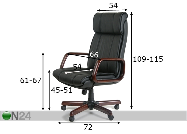 Рабочий стул Chairman 419 размеры