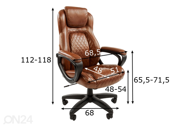 Рабочий стул Chairman 432 размеры