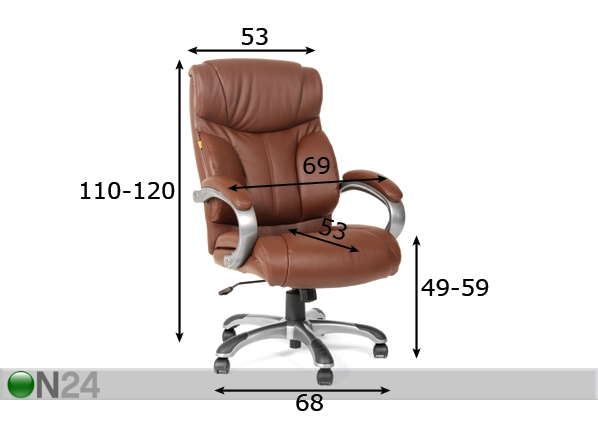 Рабочий стул Chairman 435 размеры