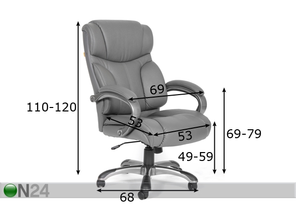 Рабочий стул Chairman 435 размеры