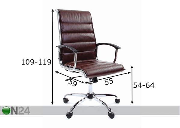 Рабочий стул Chairman 760 размеры