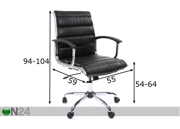 Рабочий стул Chairman 760M размеры