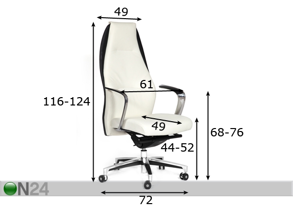 Рабочий стул Chairman Basic размеры