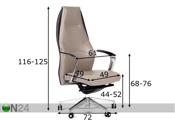 Рабочий стул Chairman Basic размеры