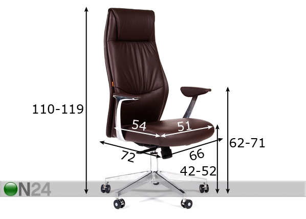 Рабочий стул Chairman Vista размеры